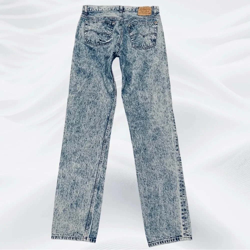 Vintage Levis Jeans 34X38 (31X36‎ Actual) Blue 501 Acid Wash 90s Button Fly USA